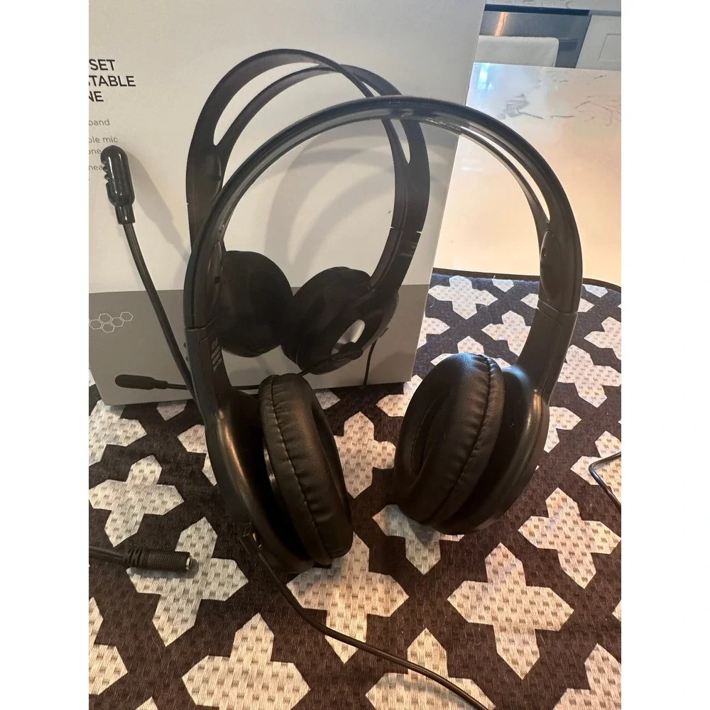 Ativa Wired Headset‎ with Adjustable Microphone Black Over-Ear 5345725